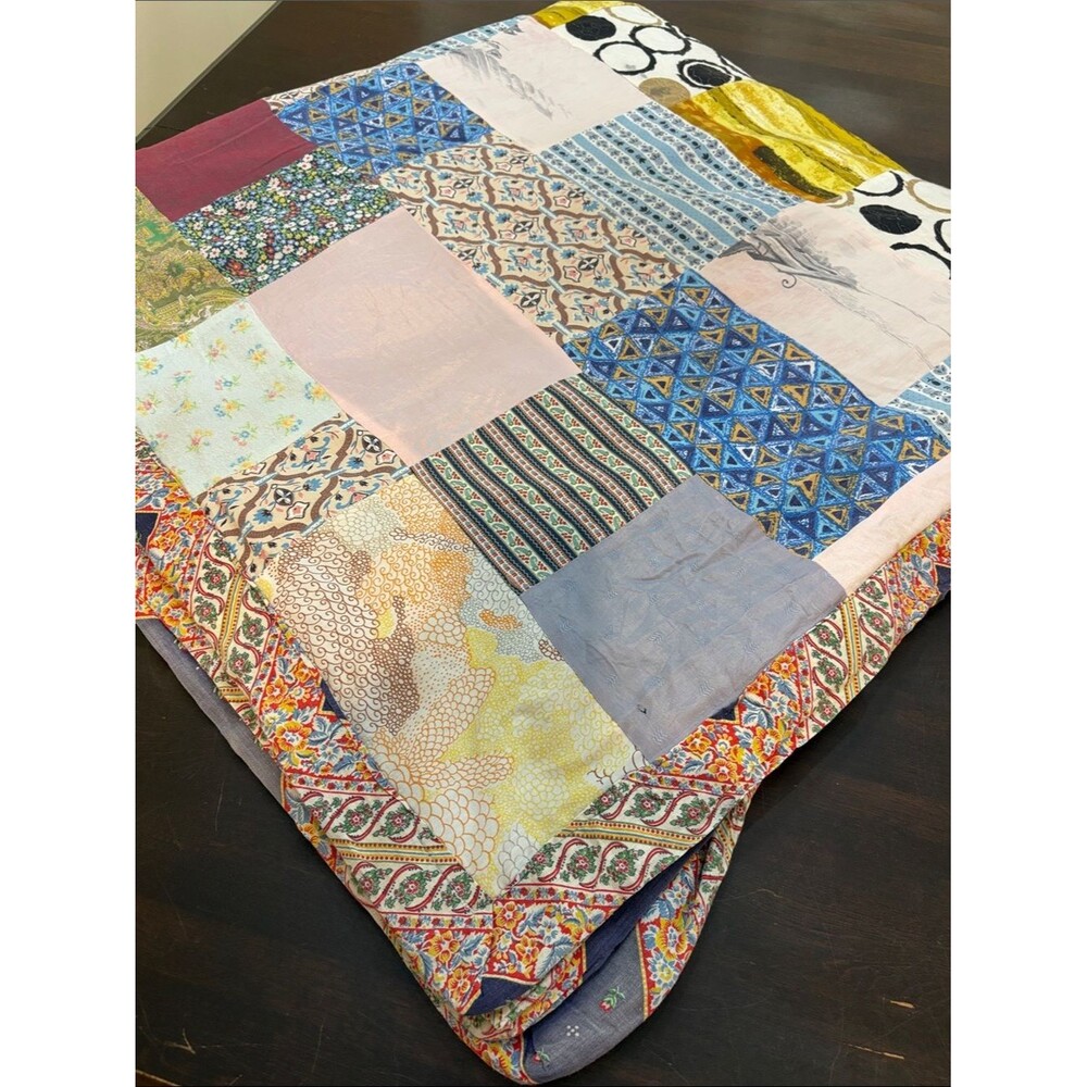 Handmade Vintage Patchwork Cotton Quilt